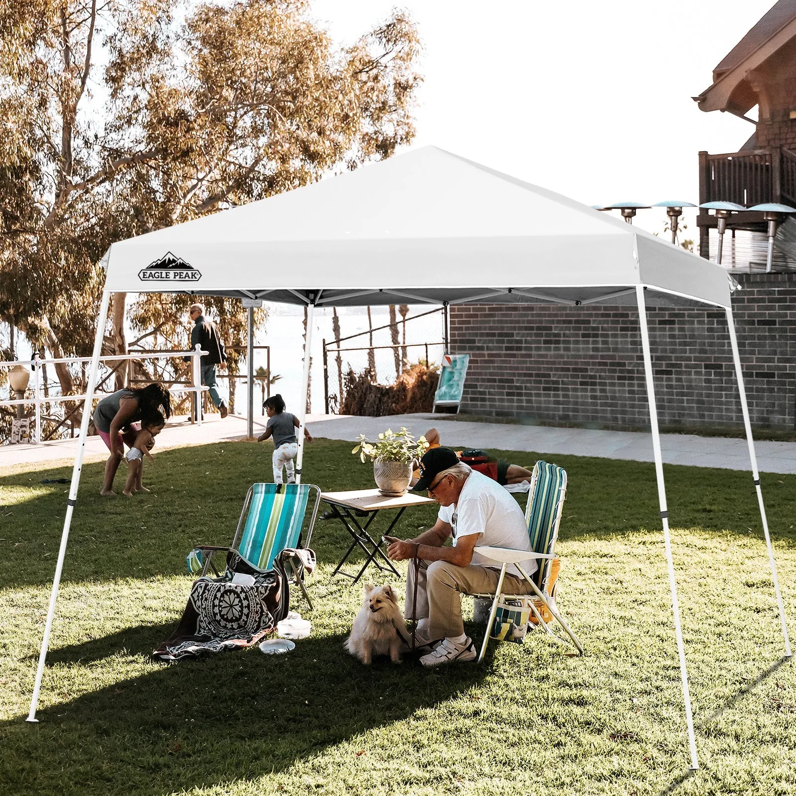 11x11 Slant Leg Pop-up Canopy Tent, 11x11 Base, 9x9 Top