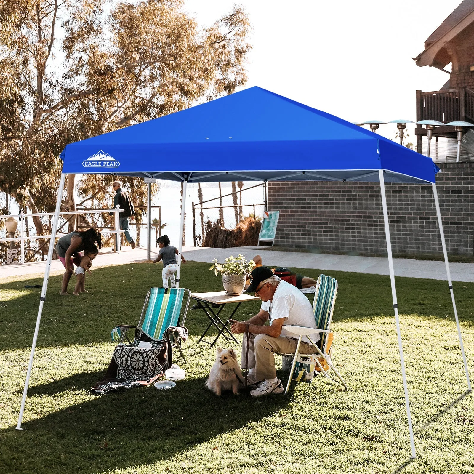 11x11 Slant Leg Pop-up Canopy Tent, 11x11 Base, 9x9 Top