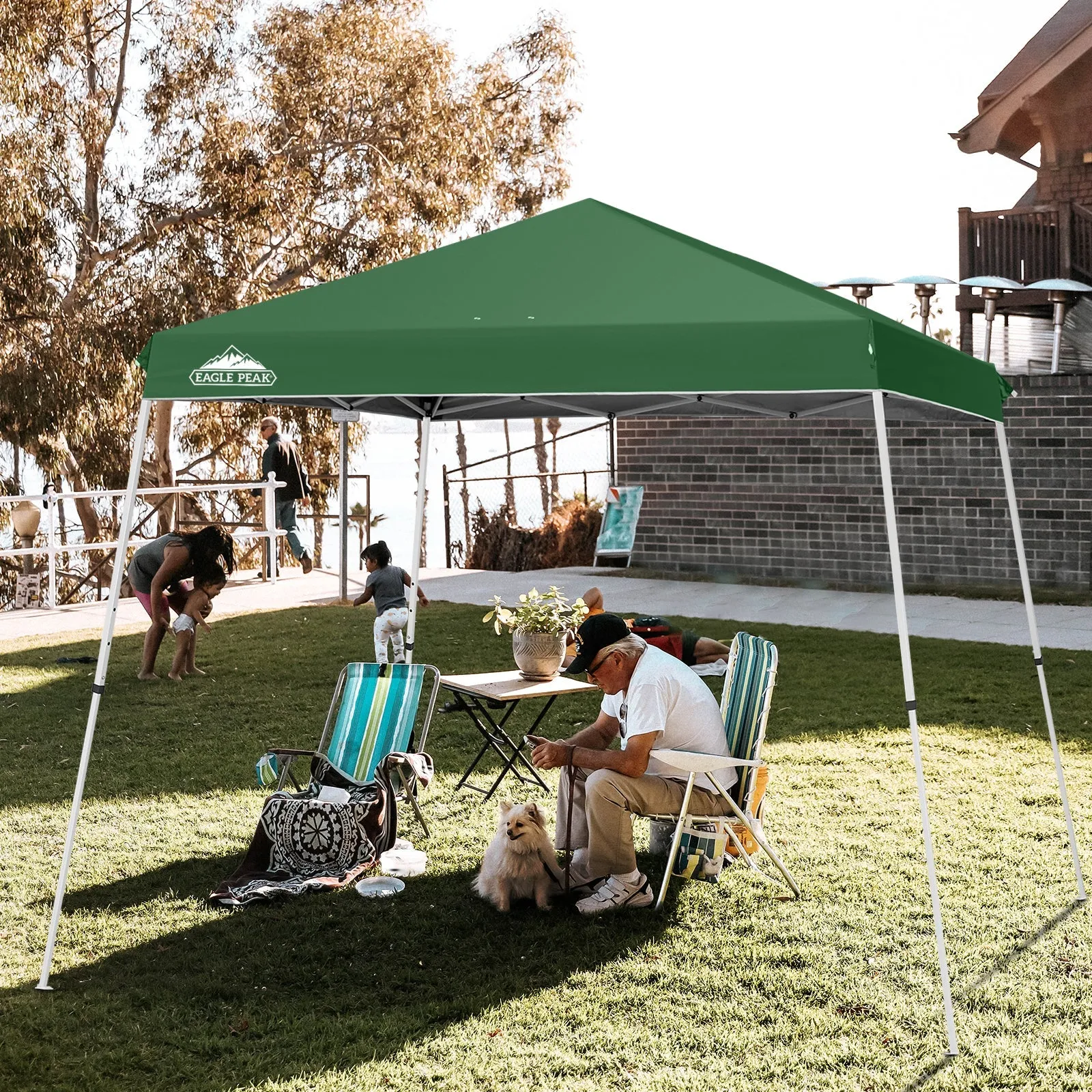 11x11 Slant Leg Pop-up Canopy Tent, 11x11 Base, 9x9 Top