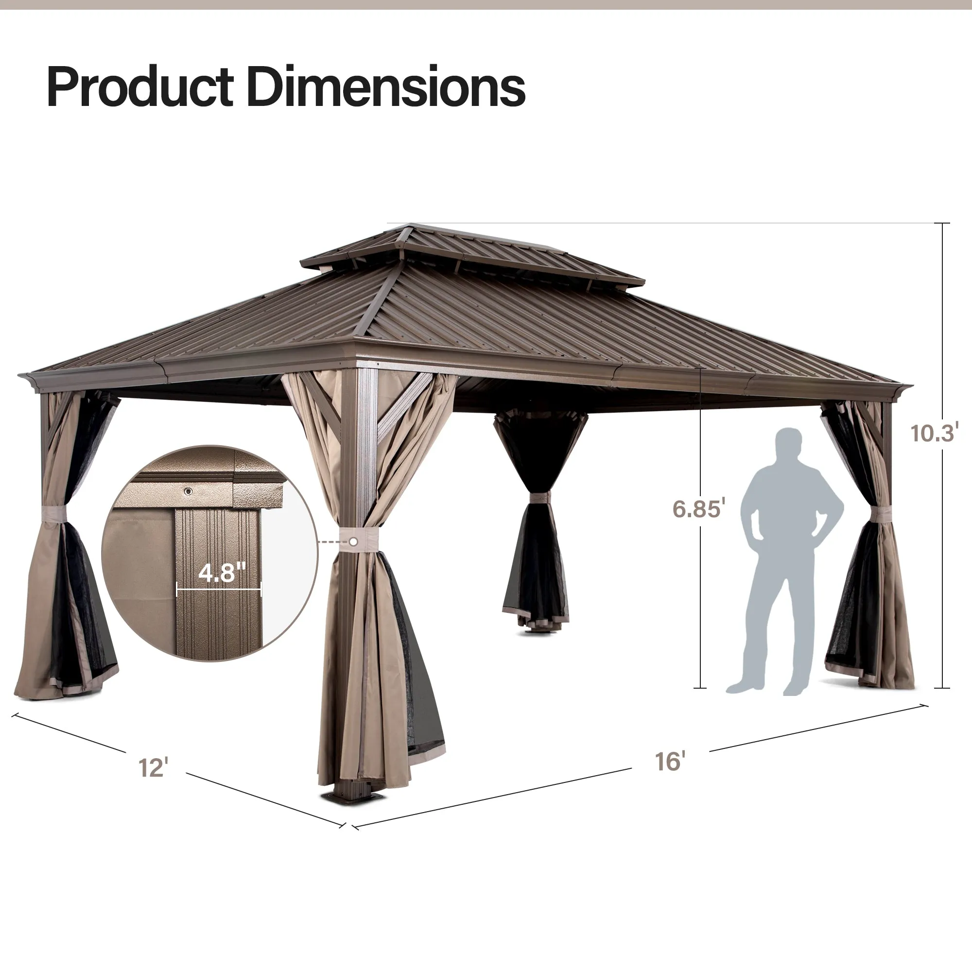 12'X16' Hardtop Gazebo