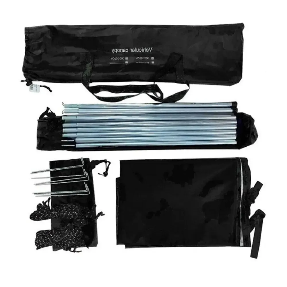 210d Oxford Car Rear Canopy Waterproof Sunshade Side Car Roof Top Tent Awning Portable Automobile Rooftop Sun Proof Canopy