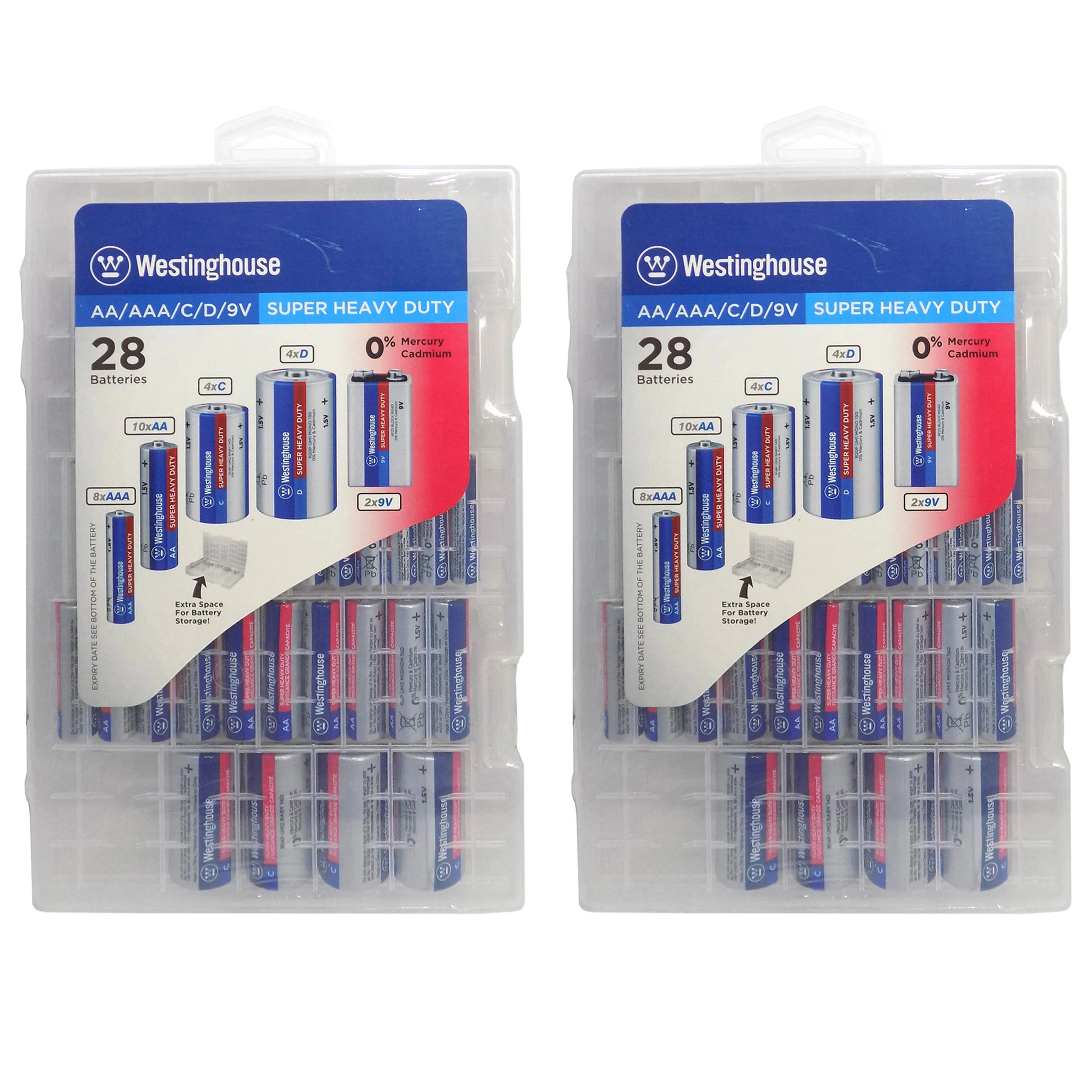 56 Pc Lot Bulk Assorted Batteries AA Triple A C D 1.5V 9V Carbon Zinc Battery