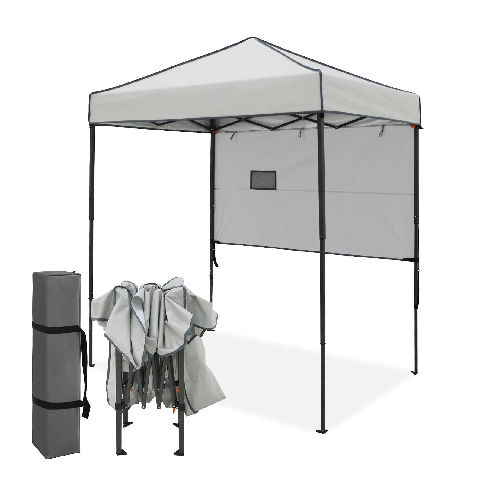 6x4 ft Instant Pop Up Canopy with Adjustable Sun Wall