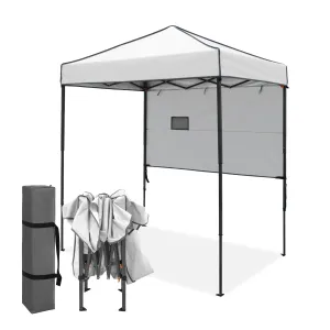 6x4 ft Instant Pop Up Canopy with Adjustable Sun Wall