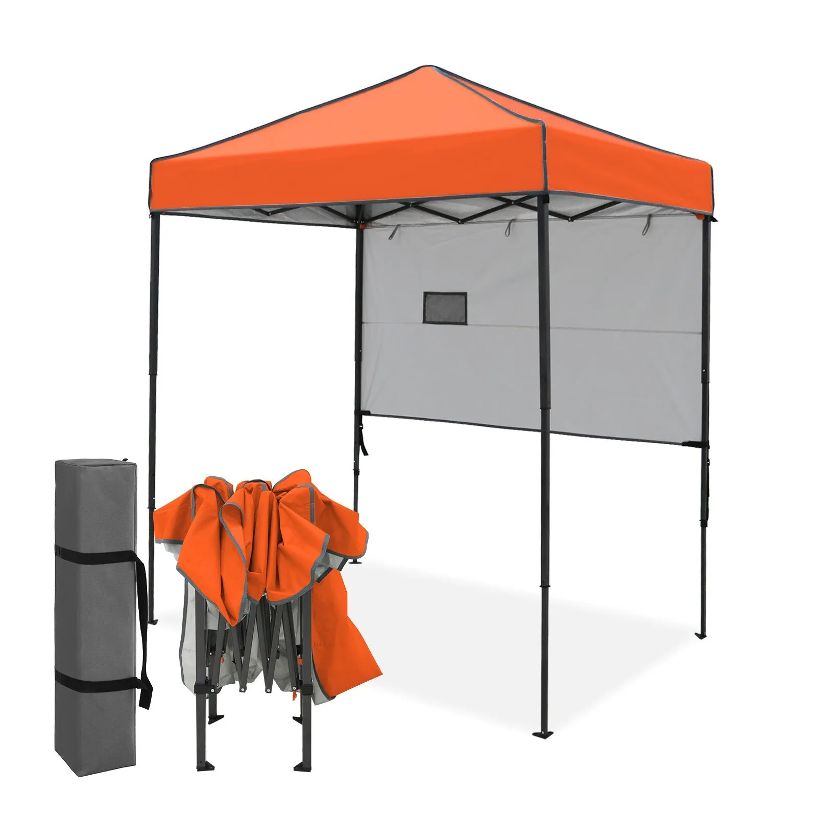 6x4 ft Instant Pop Up Canopy with Adjustable Sun Wall