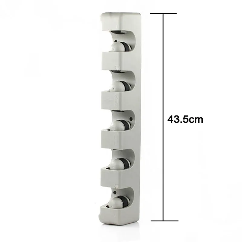 ABS Kitchen Wall Mounted Hanger 5 Position Kitchen Storage Mop Brush Broom Organizer Holder Tool