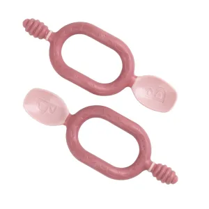 Bibado Dippit Multi stage Baby Weaning Spoon and Dipper Blush - Pack of 2