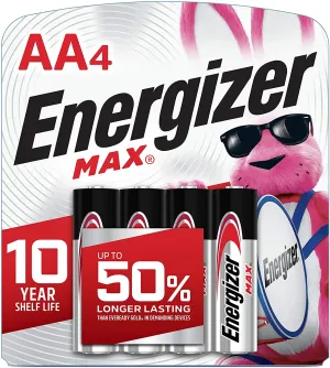 Energizer AA Max Alkaline Batteries 4 pack