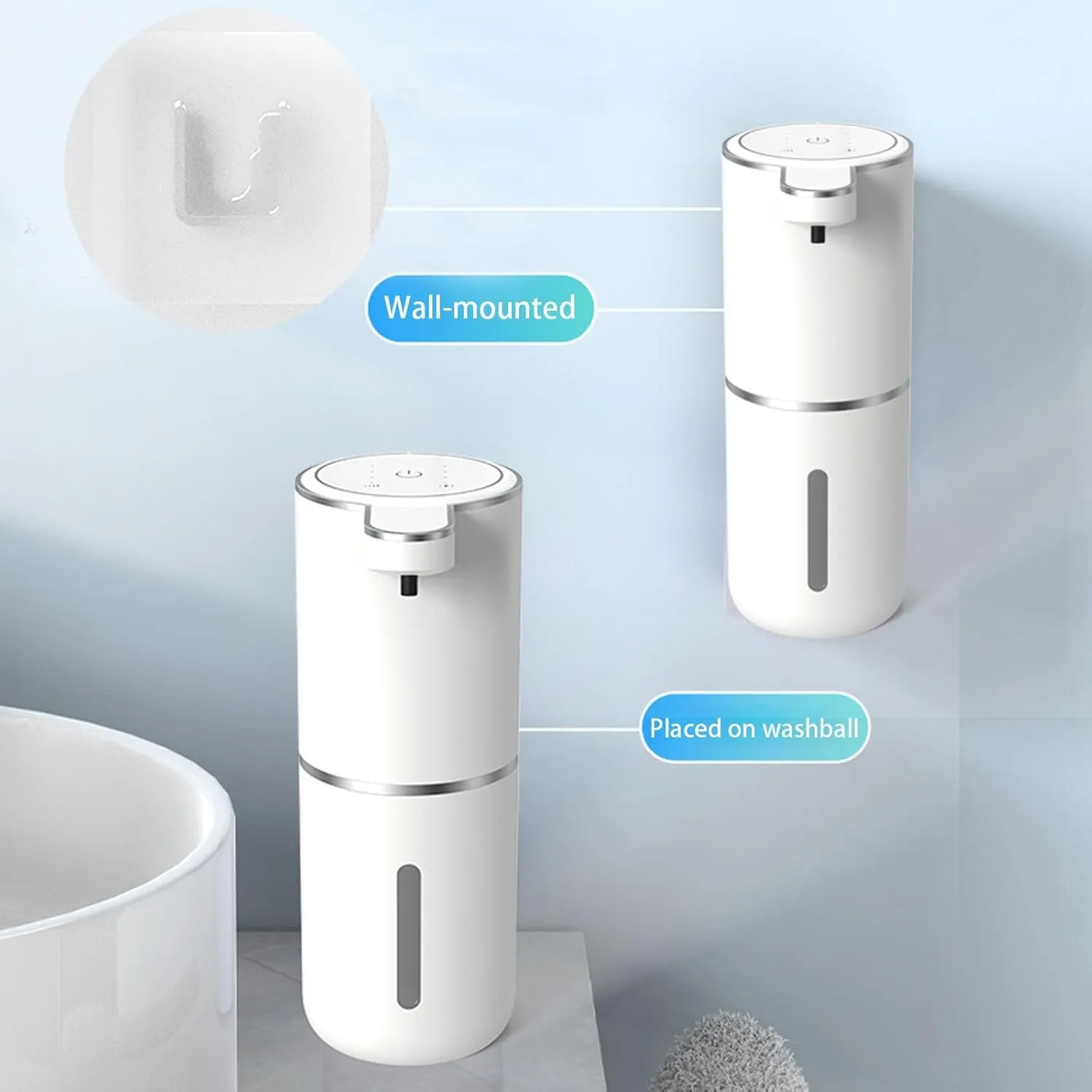 EvoFine Automatic Liquid Soap Dispenser,Touchless Hand Soap Dispenser 400ml USB Rechargeable Dispenser Electric
