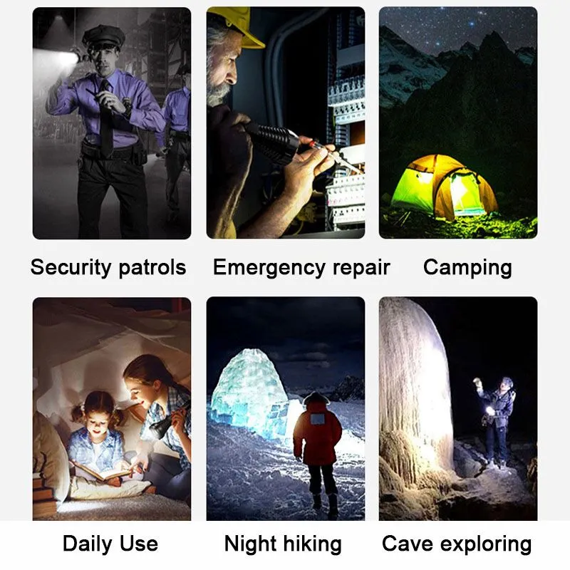 Hot saleMultifunctional White Laser Telescopic Zoom Tactical Flashlight