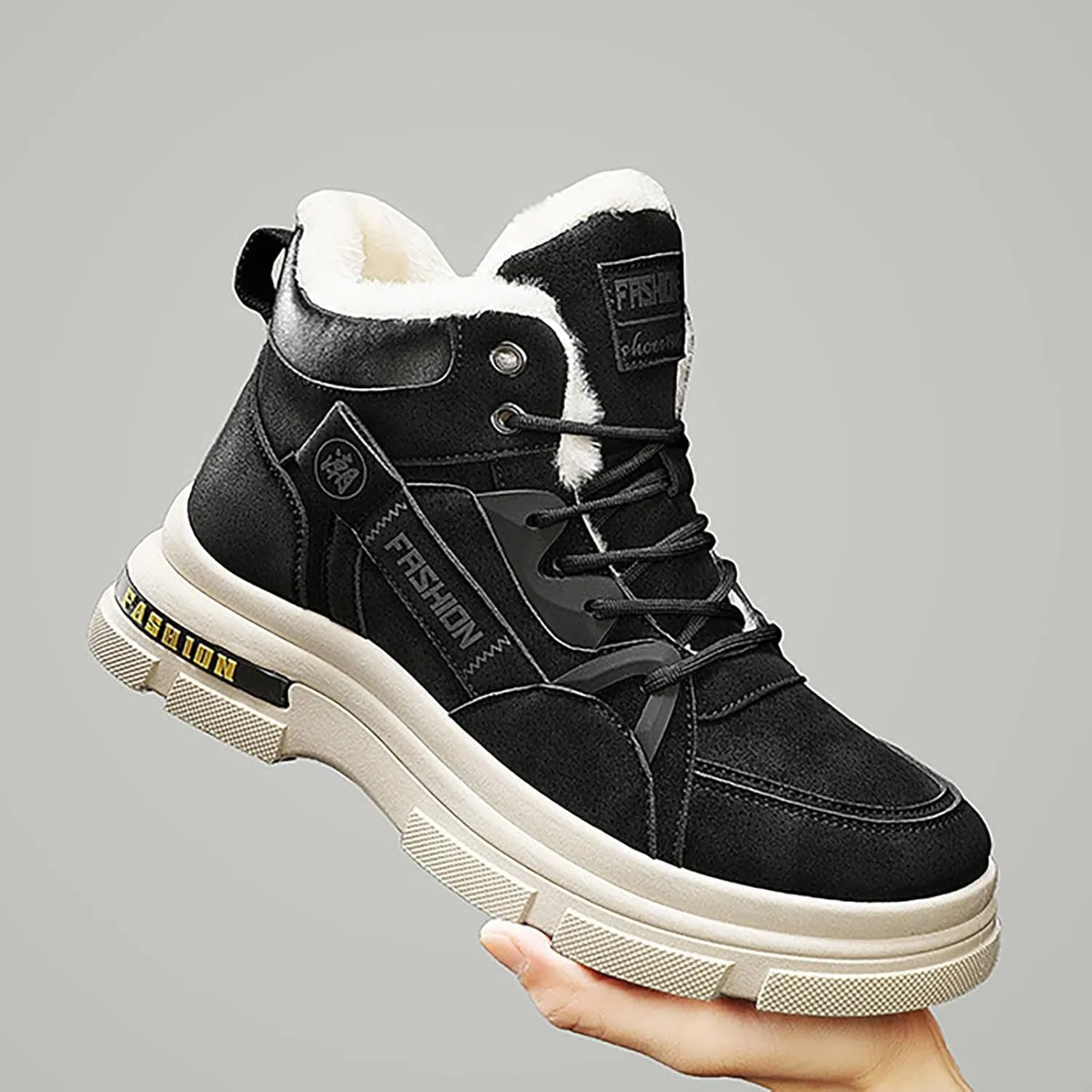 Mens Work Boots Soft Toe Hiking Sneakers Shoes with Hook Loop Women's Workout Shoes Non Slip Waterproof Outdoor Shoes Lightweight Hike Grounded Footwear