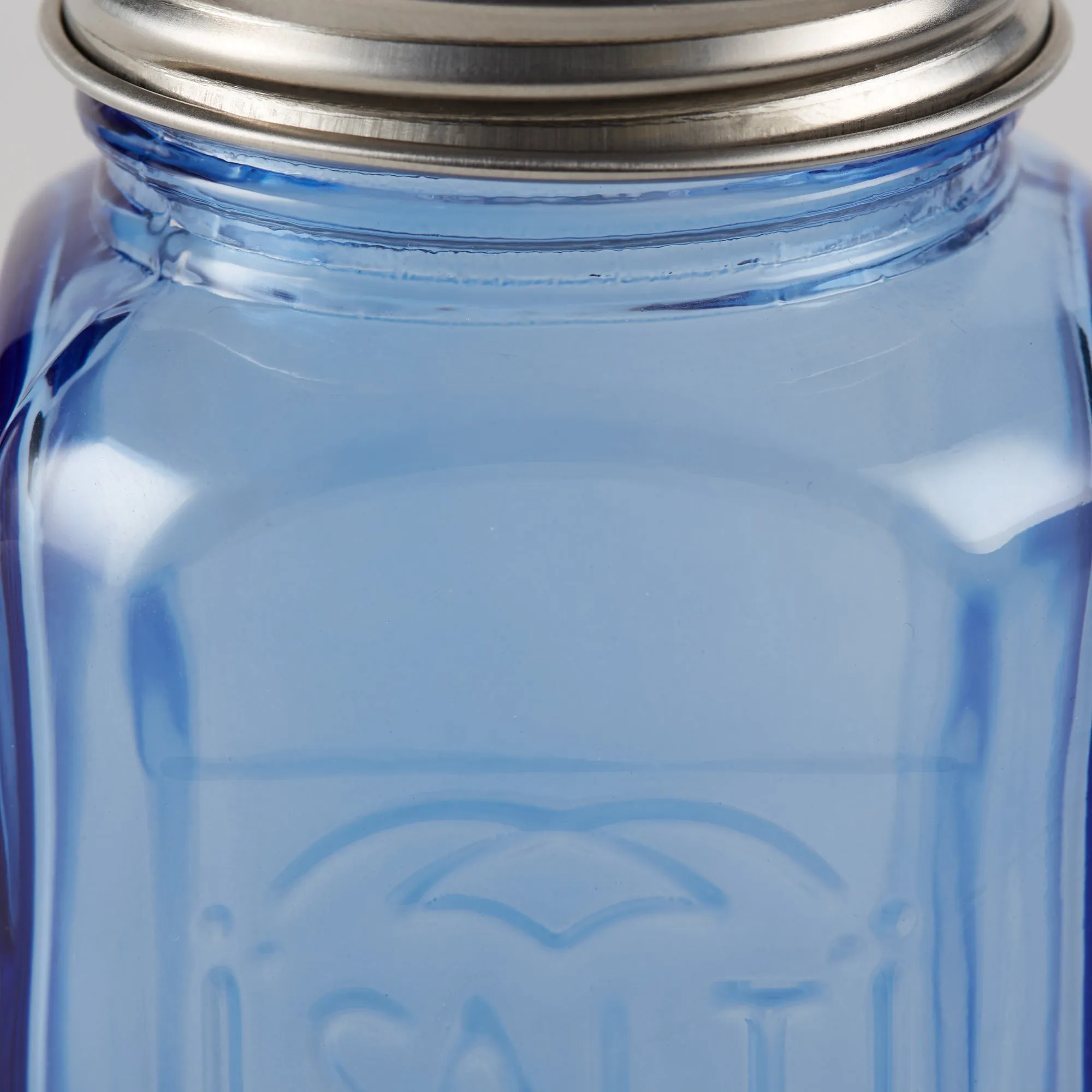 Retro Glass S&P Set - Blue