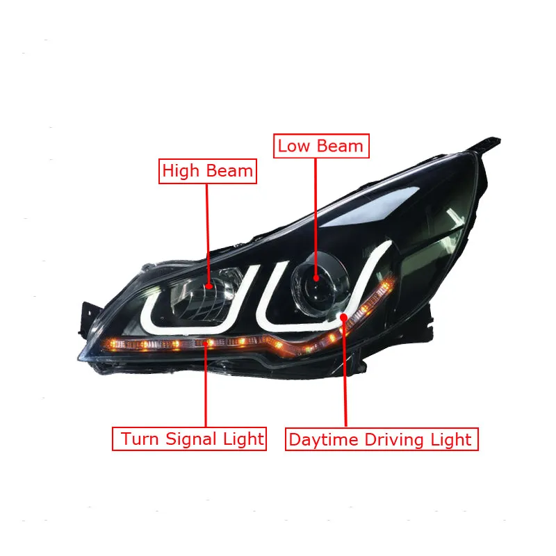 Subaru Outback 2009-2014/Levory SUV 2008-2012/Legacy Seden 2009-2015 head lamp  Modified LED headlight for Upgrade to the Latest Style