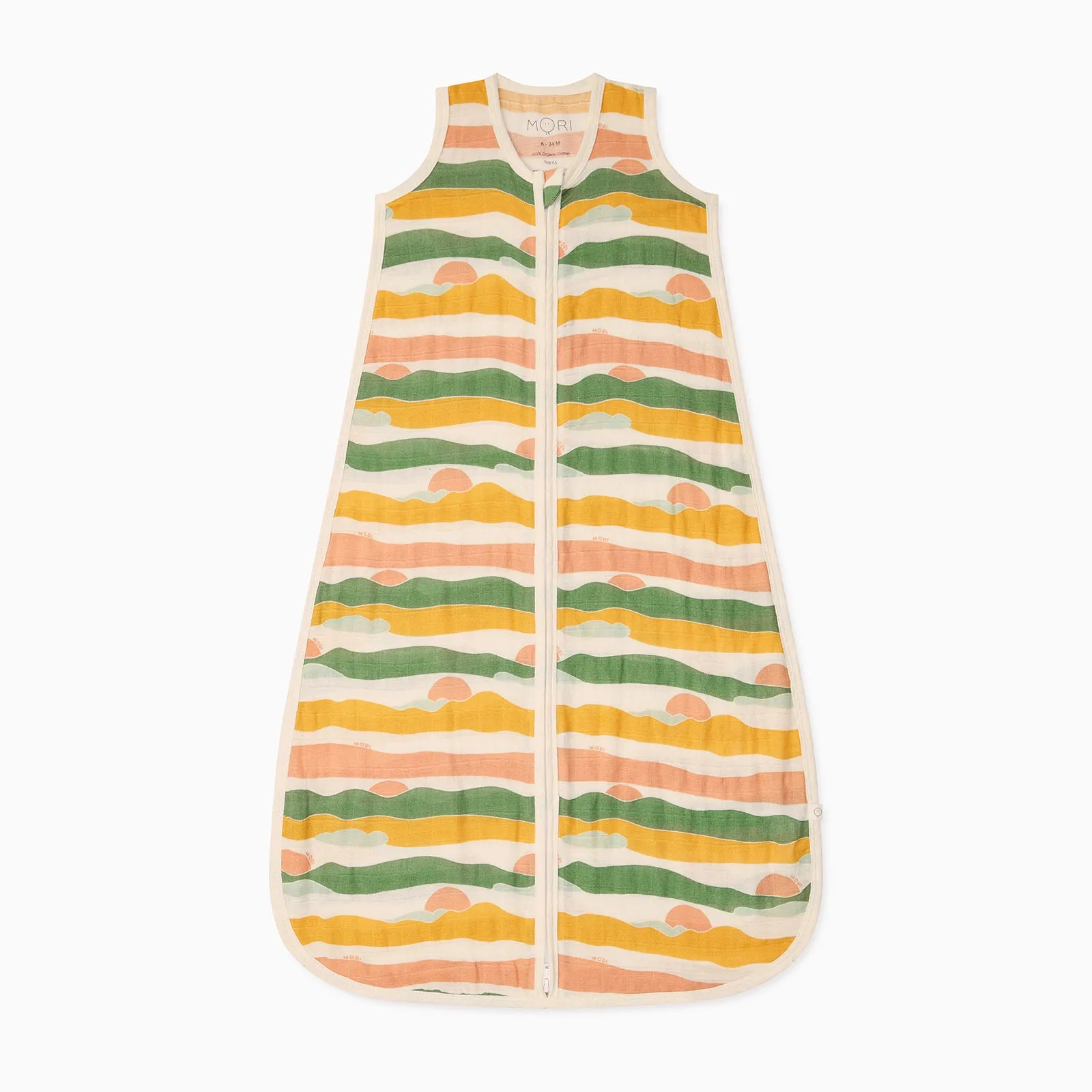 Sunset Muslin Front Opening Summer Sleeping Bag 0.5 TOG
