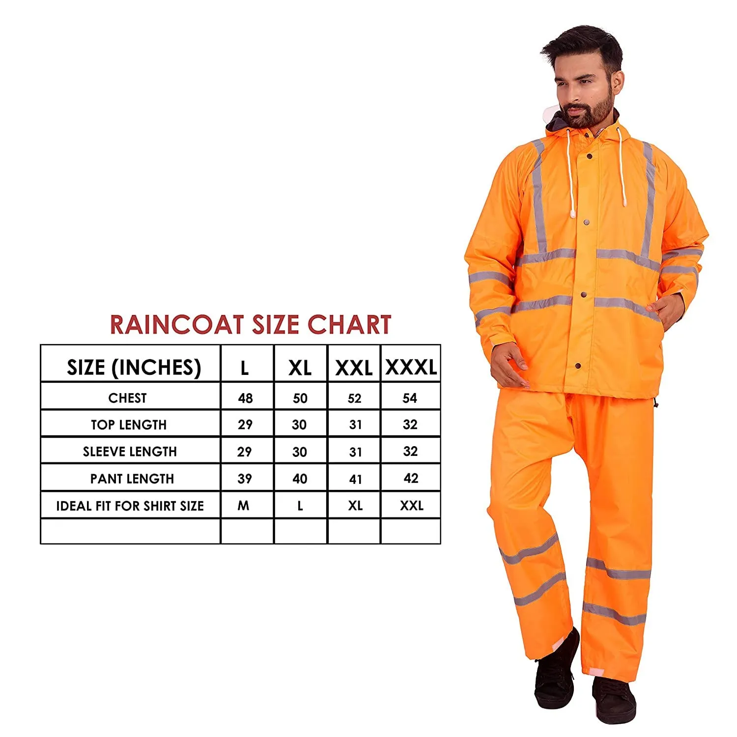 THE CLOWNFISH Oceanic Pro Series Men's Waterproof PVC Raincoat with Hood and Reflector Logo at Back for Night Travelling. Set of Top and Bottom (Burgundy, XXL)