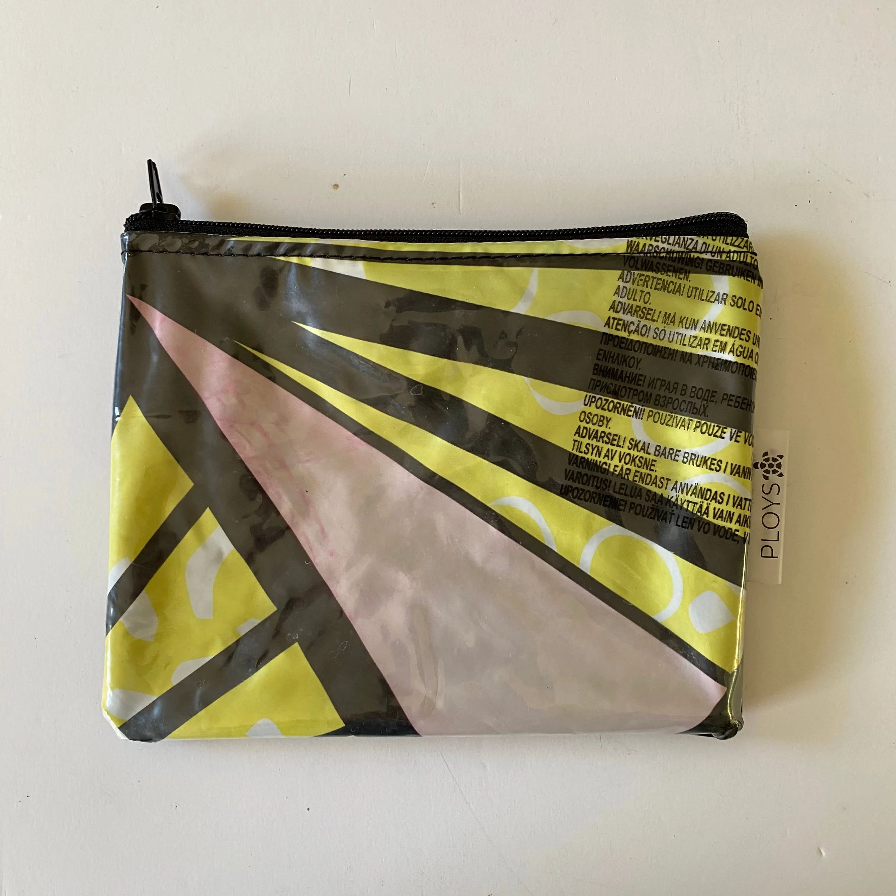 Wet Bag Small, Zippered Pouch, Square Purse - ex inflatables - variety of colours