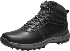 Work Boots for Men Cowboy Style Hiking Sneakers Fur Lined Ankle Boot Women's Safety Shoes Waterproof Platform Shoes Slip Resistant Safety Hike Grounded Footwear
